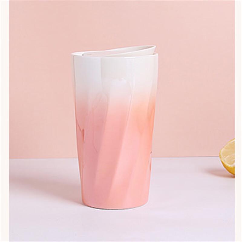 Shineqi Double-Layer Ceramic Couple Mug with Lid