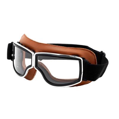 INET Helmet Goggles, Brown Clear, UV Protection, Scatter Protection, Protective Glasses, Bike Goggles