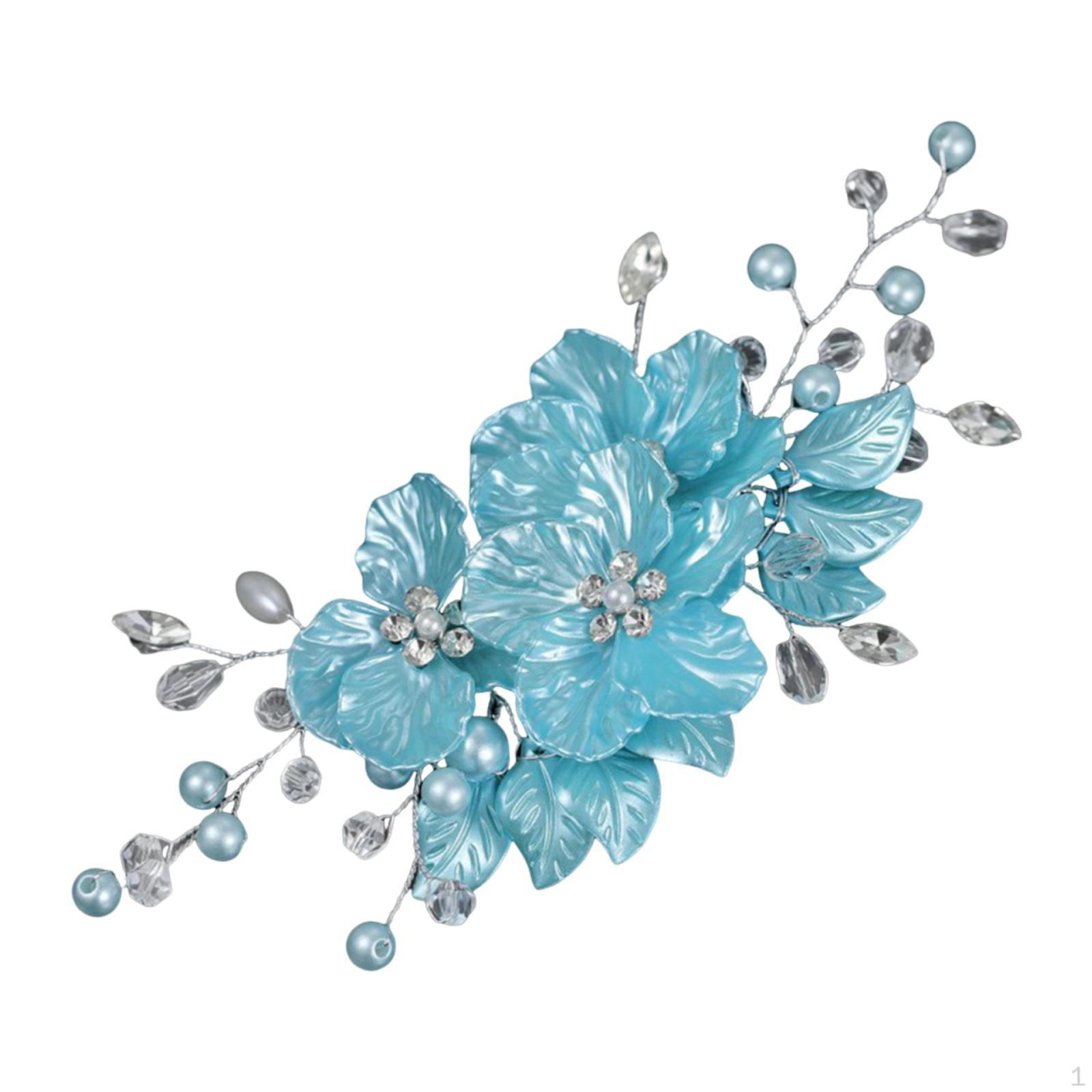 

Свадебная заколка для волос головной убор для торжеств и мероприятий Blue