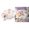 0-1M Baby Girls Photography Props Lace Dress Jumpsuit Mesh Hat Newborns Photo Props Photoshooting Hat & Romper Costume