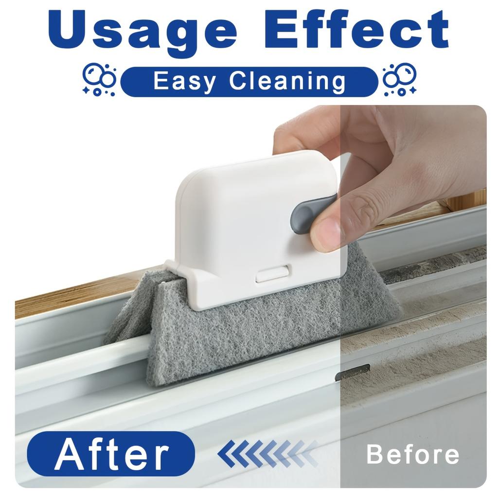 1Pcs Window Groove Cleaning Cloth Brush Slot Hand-held Door Gap Keyboard Kitchen Floor Gap Household Cleaning Tools