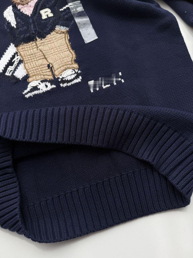 Mały Niedźwiedź 25. Rocznica Męska Dzianina z Czystej Bawełny z Haftem - Kolekcja Jesień/Zima