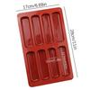 8 Cavity Long Strip Silicone Mold Diy Cake Pan Puff Baking Mold Nonstick Cereal Energy Bar Maker Chocolate Butter Mold