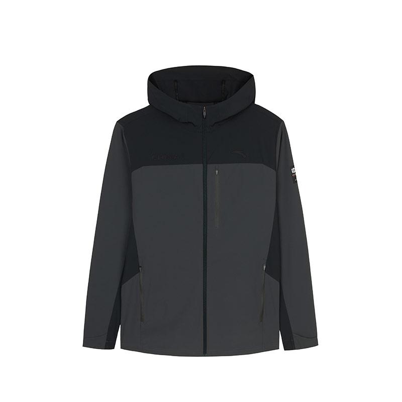 

Anta Тренировочная серия цветных блоков застегивающаяся на молнию с капюшоном удобная дышащая спортивная куртка мужские куртки базовые-черный дымчатый-черно-серый 152437625-3