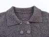 Double-Breasted Sweater Coat: European & American Style Women's High-End Fashion