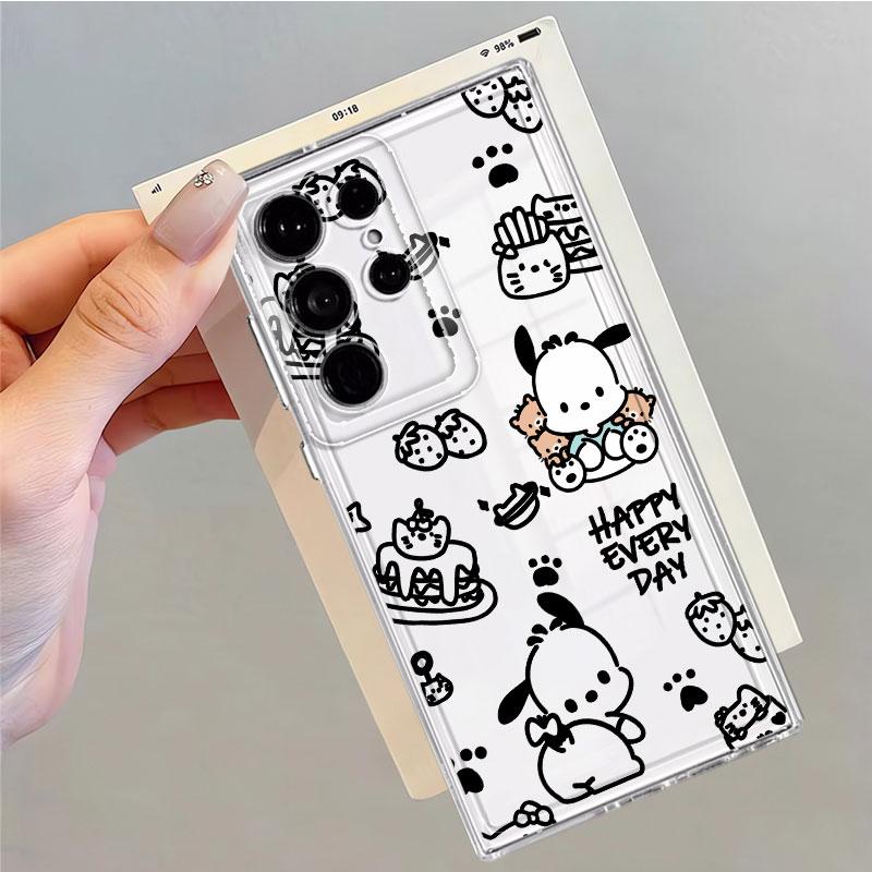 Sanrio Pochacco Case for Samsung Galaxy S26 S23 Ultra S22 FE Note 20 Ultra 10 S20 Plus S24 S21 S25 Edge Phone Cover