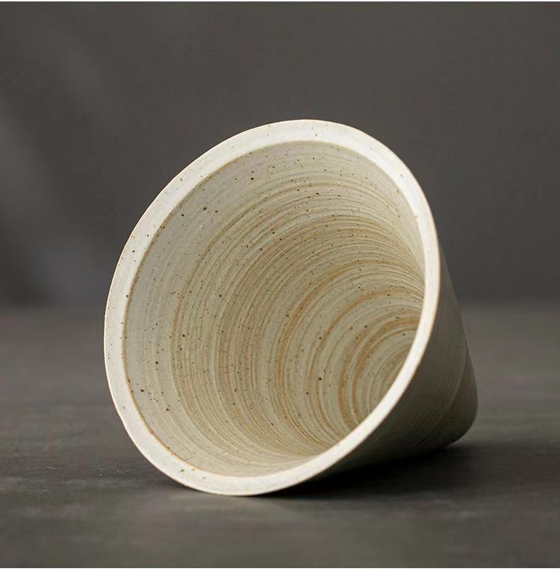 Japonský retro keramický šálek na kávu - Kónický šálek na latte art