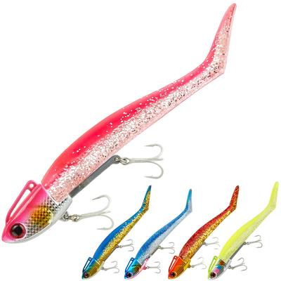 REEF DREAM Sea Bass Lure Vibration Jig Head Shad Worm 15g 24g 5-Color Set Flounder Lure Sea Bass Grouper Bluefish