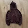 Felpa con Cappuccio Stampata 3D Uomo Donna Casual Streetwear Felpa con Zip Colore Caffè Autunno 2025