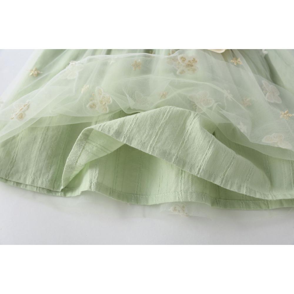 Girls' Dress Spring Summer New Baby Girl Pastoral Style Dress Baby Children's Princess Dress