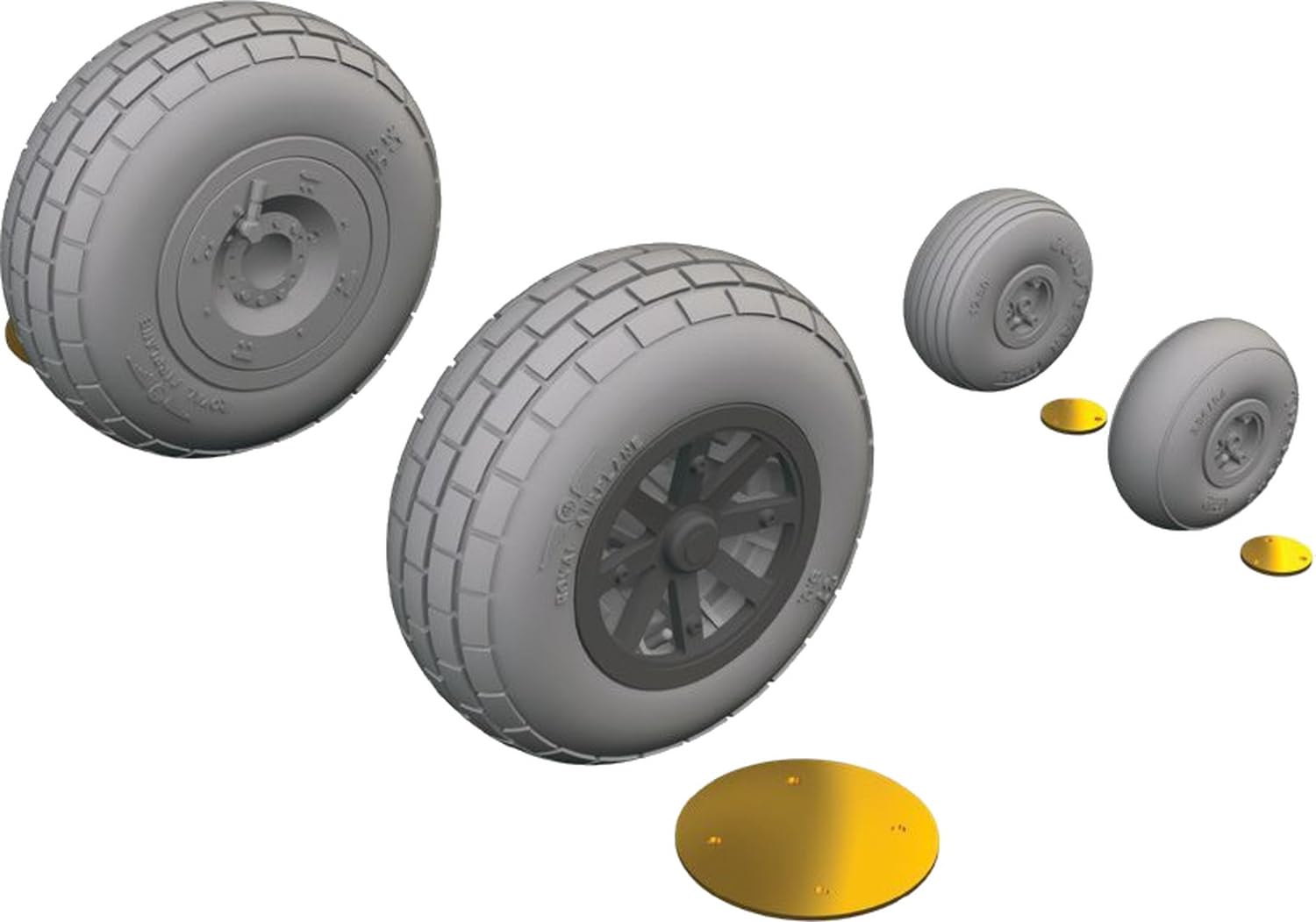 

Eduard 1/48 P-40N Wheel Block Tread (for Eduard) Plastic Model Parts EDU6481136 (Airplane)