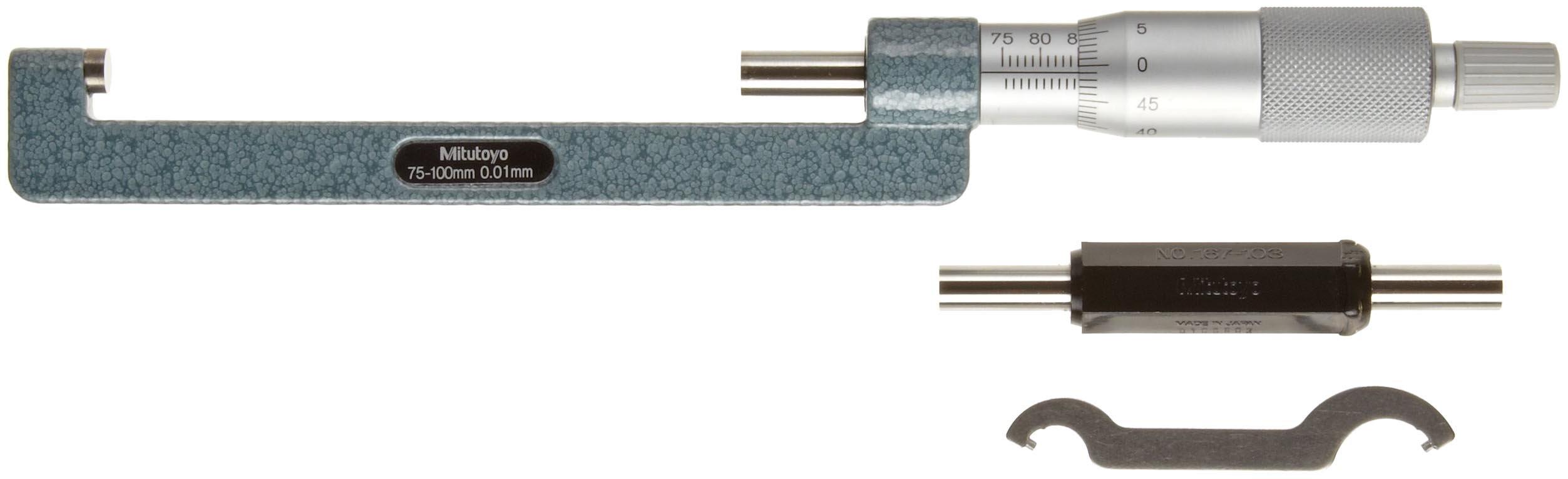 

Mitutoyo 147-304 Hub Micrometer, Ratchet Stop, 75-