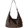 Large capacity leopard print shoulder tote bag autumn and winter new retro commuter versatile messenger bag women
