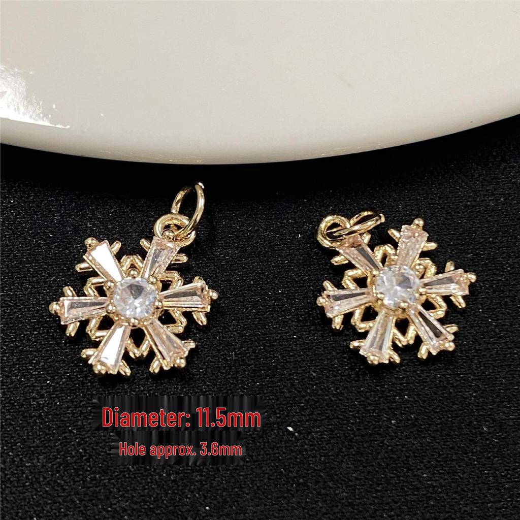 Handmade Crystal Snowflake Zircon Pendant Necklace-Bracelet Set