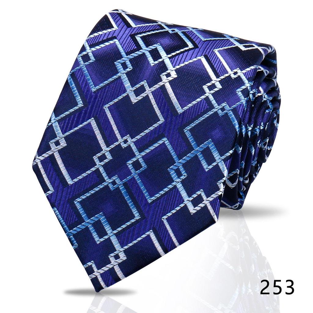 Men's High-Grade Black and Red Striped Silk Tie for Formal and Wedding Wear - 8CM