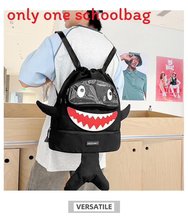 Shark Trocken-Nass-Trennung Schüler Sportrucksack Mit Belüfteten Trägern Für Teenager Reisen