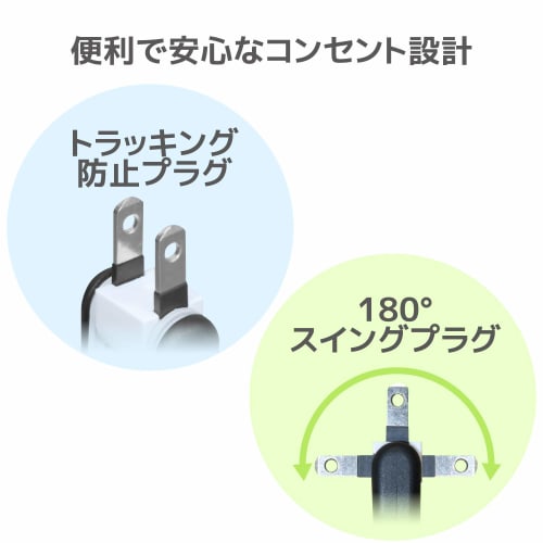 ELECOM Power Tap, 6 Ports, 3m, Lightning Guard, Individual Switch, Dust Shutter Included, Heat Resistant, Conforms to PSE Technical Standards, Black T