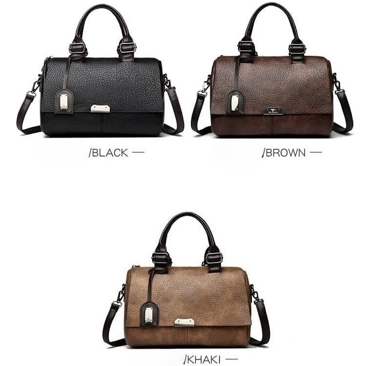 Vintage Boston Handbag One Shoulder Crossbody Women's Bag