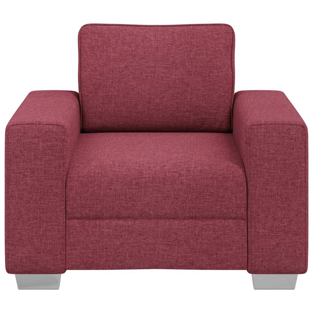 Armchair in Wine Red 100 cm Fabric