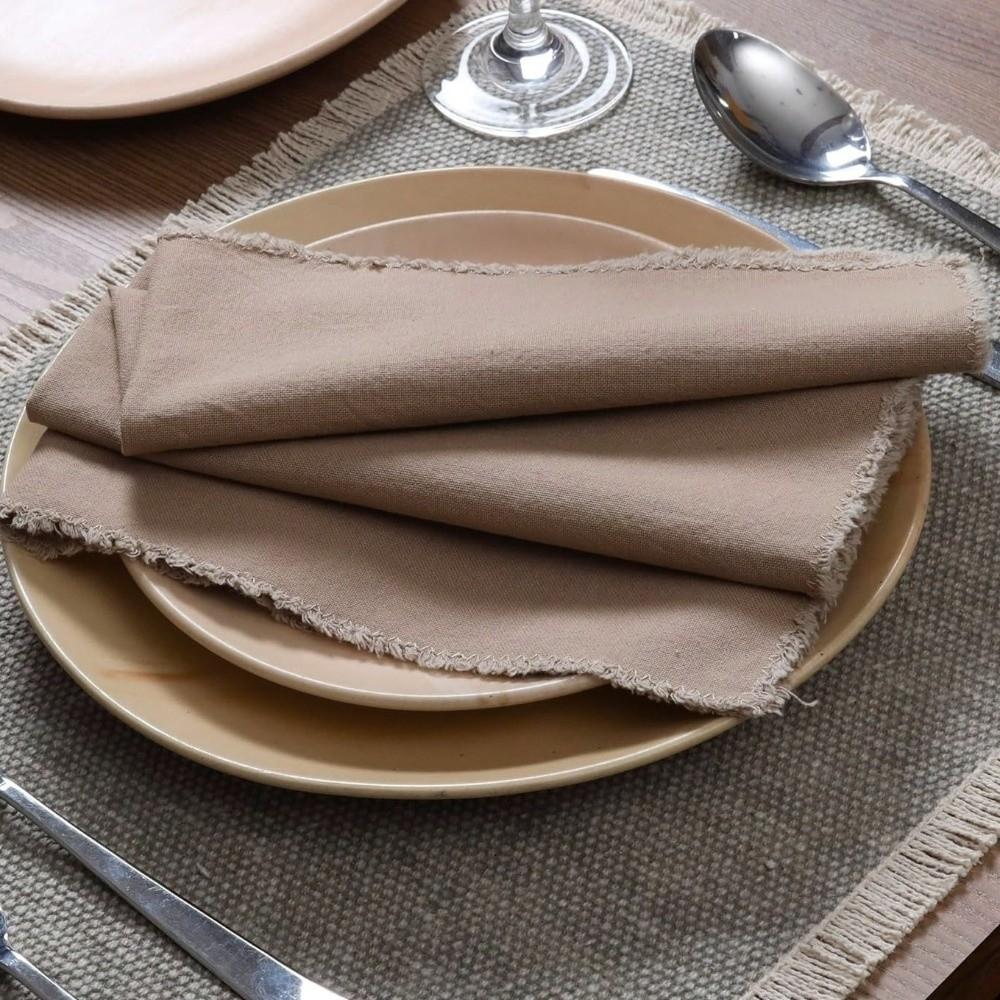 4PCS Eco-Friendly Cloth Napkins Soft Tea Towel Minimalist Placemats Wedding Decor