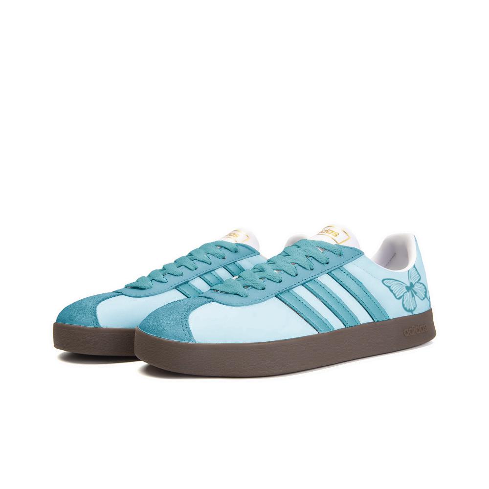 Adidas Neo VL Court 2.0 Flower Festival Time Slip Resistant Abrasion Resistant Low top Skateboard Shoes Unisex Sky Blue ID6015(Team354-)