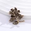 Vintage  Elegant Enamel Plants Flower Brooches For Women Clothing Coat Accessries Gifts