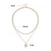 2025 New Women's Pearl Necklace Kpop Gold Color Beads Pendant Necklaces Goth Double Layer Chain Choker for Women Fashion Jewelry