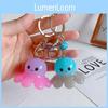 Cute Octopus Keychain With Colorful Acrylic Pendant Metal Material Unisex Style