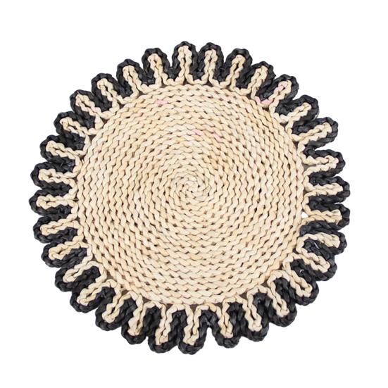 Wiederverwendbare Tischunterlage Hitzebeständige Isoliermatte Japanische Handgefertigte Blumenförmige Maiskolben-Tischmatte für Esstisch Rutschfest Fleckenabweisend Untersetzer