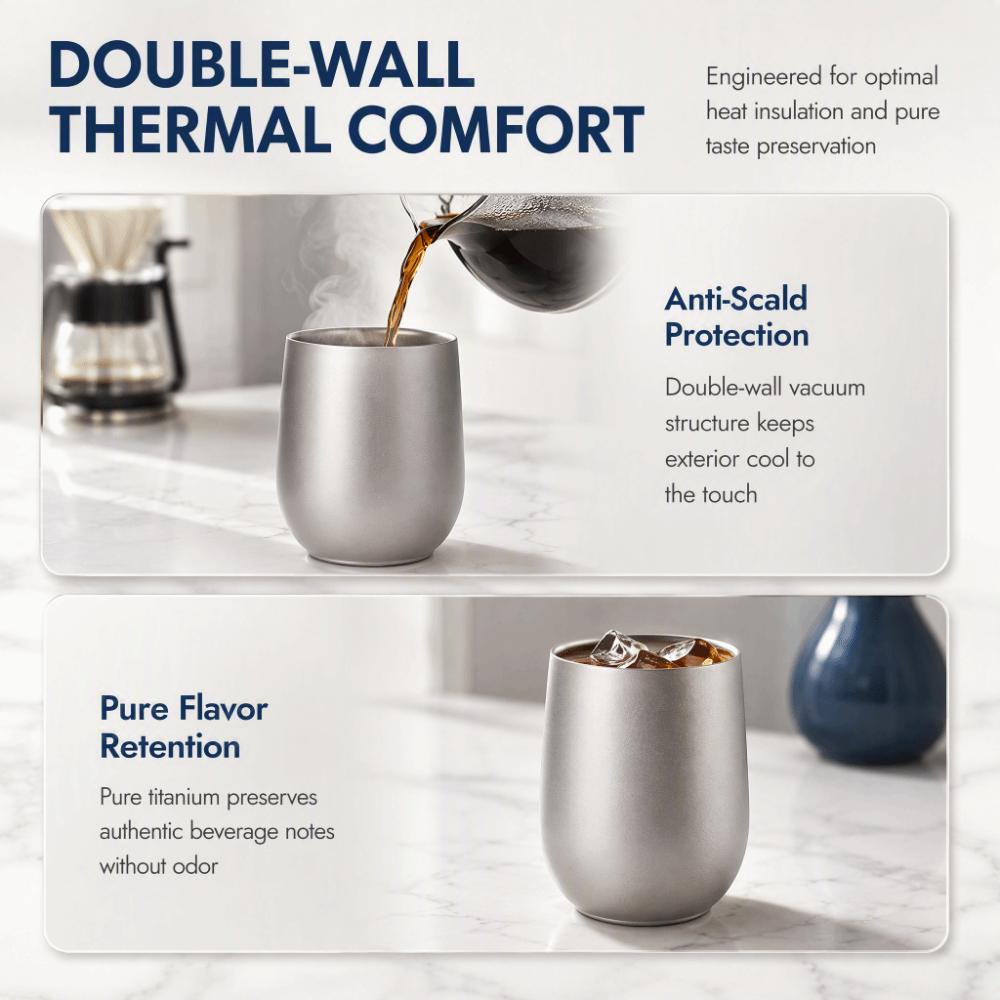 Insulated Camping Coffee Cup Lightweight Outdoor Drinkware Double-Wall Eggshell Tumbler  Home