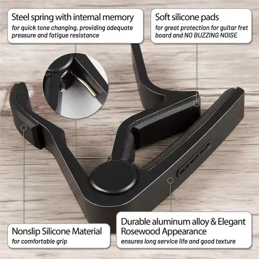 Rose Wood Grain Guitar Capo Stable Rubber Padded Violin Tune Change Clamp  Electric Guitar
