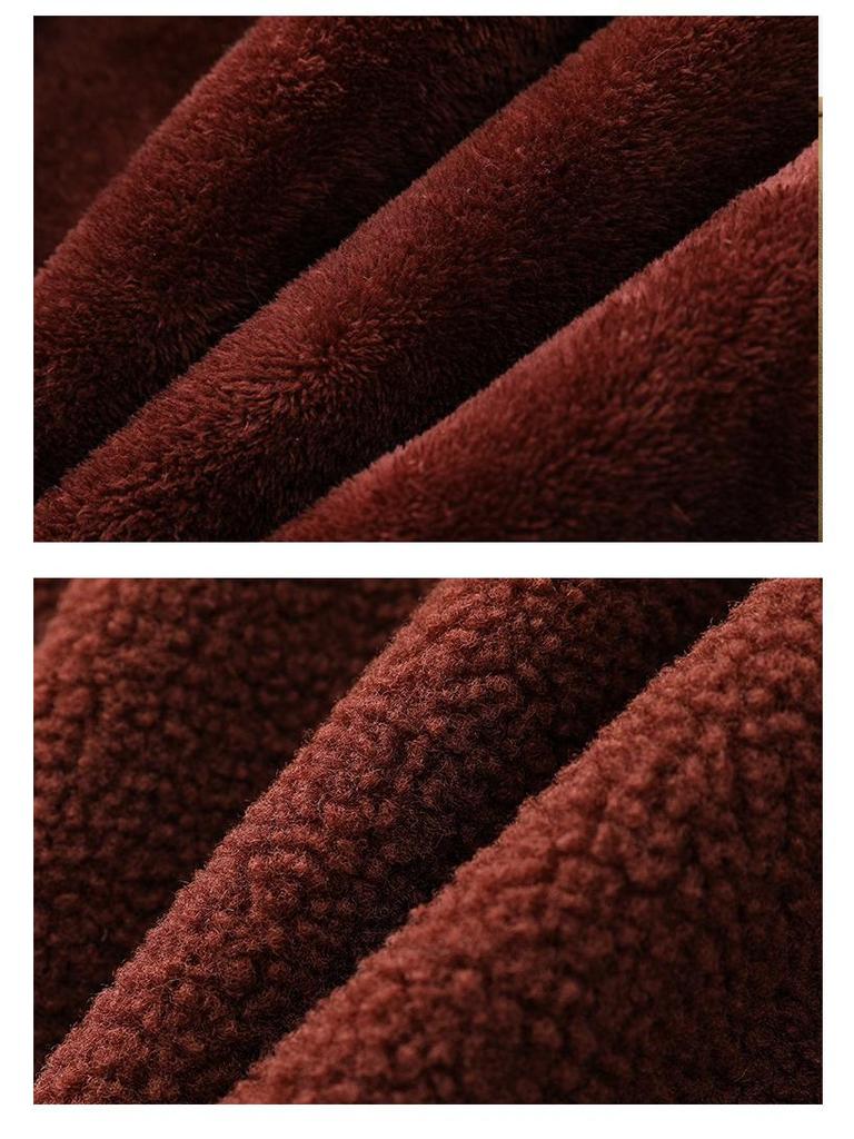 Women's Plus Size Lambswool Hooded Fleece Cardigan