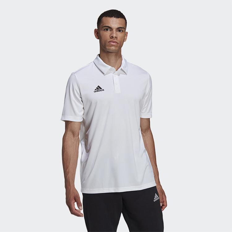 Adidas Casual Solid Color Sport Polo Shirt Men Tops White HC5067