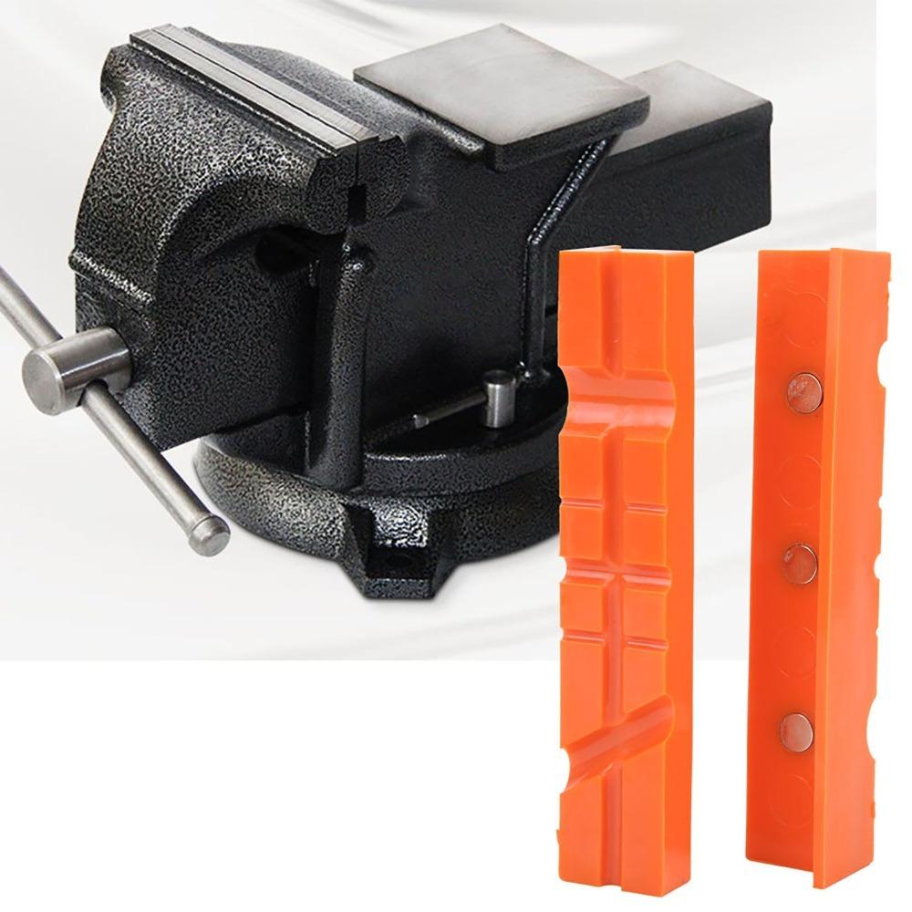 2pcs Nylon Vise Jaw Pads Strong Magnetism Protective Jaw Pads Vise Jaw Covers For Metalworking