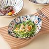 De Rui En Retro Japanese Underglaze Ceramic Olive Boat Plate