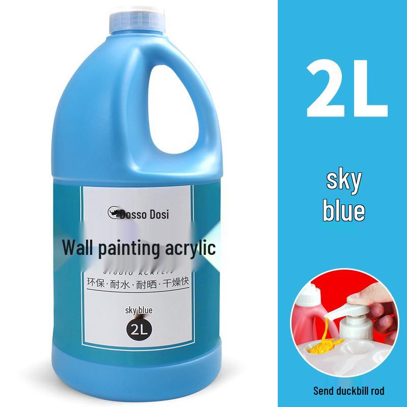 2L Acrylic Paint Bucket for Wall, Textile & Graffiti DIY Projects