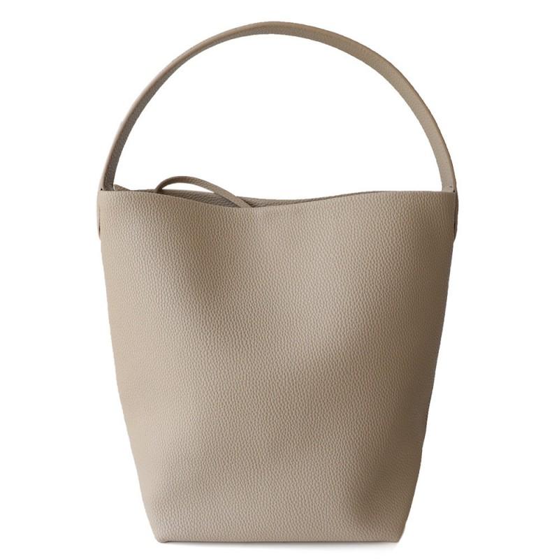 Minimalistische Weiche Leder Beuteltasche Große Kapazität Schultertasche Tägliches Tragen in Weiß Beige Braun Grau Schwarz