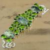 Oval Moss Prehnite Gemstone Peridot Sterling Silver New Chain Bracelet Jewelry