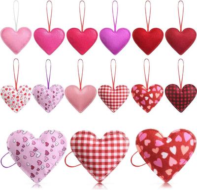 6pcs Classic Heart-Shaped Valentine'S Day Decorations, Love Themed Hanging Ornaments for Wedding, Home Decor, Window Display