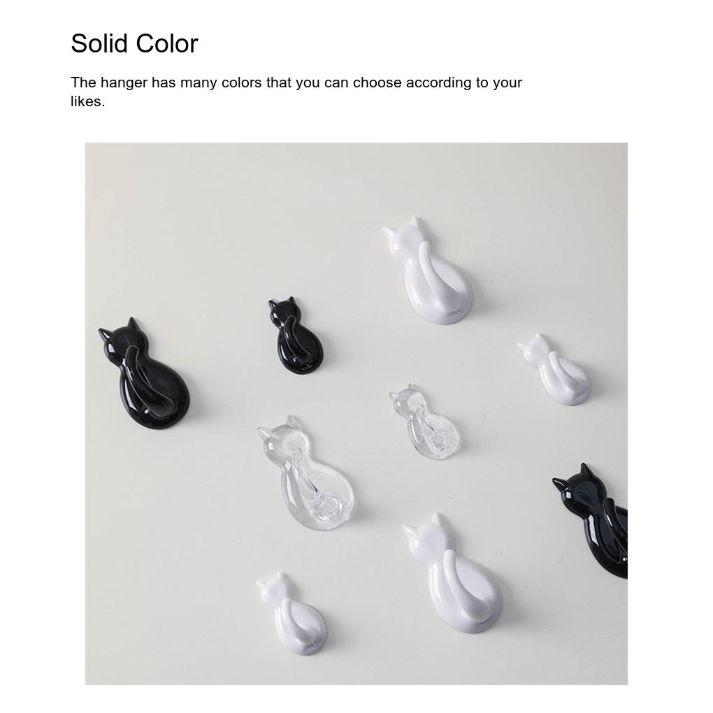 2 Pieces ABS Animal Shape Hook Punch-free Decorative Self-adhesive Replacement Simple Style Bathroom Key Hanger