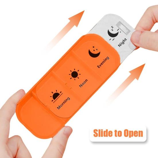 Weekly Pill Organizer Morning Noon Evening Night 4 Times A Day Pill Storage Box Large Capacity 7-Days Medication Dispenser Container