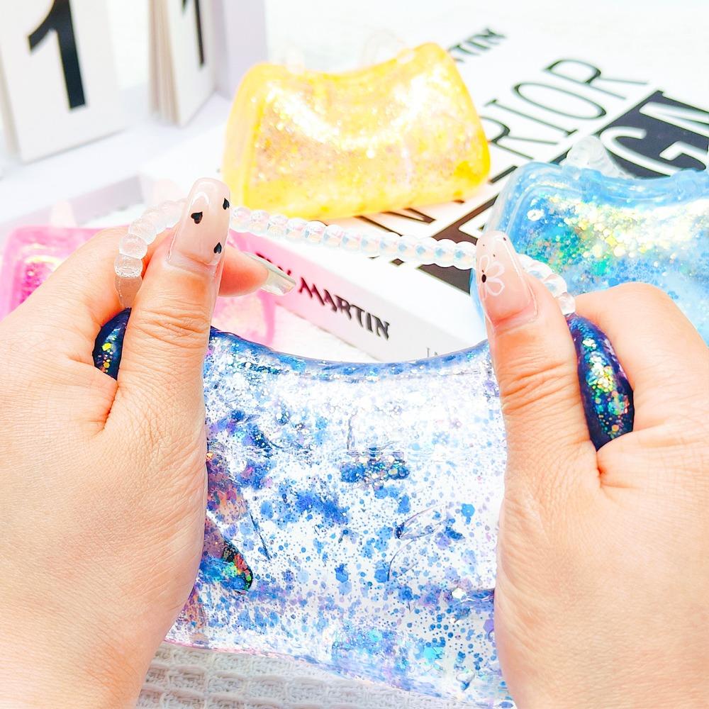 Glitter Handbag Maltose Squishy Slow Rebound Squeeze For Daily Desk Stress Relief