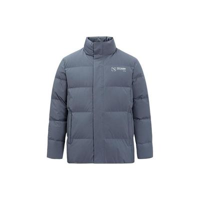Training Series FW22 Solid Color Printed Letter Zipper Warm Thick Stand Collar Down Jacket Men Outerwear Gray 952247944-3