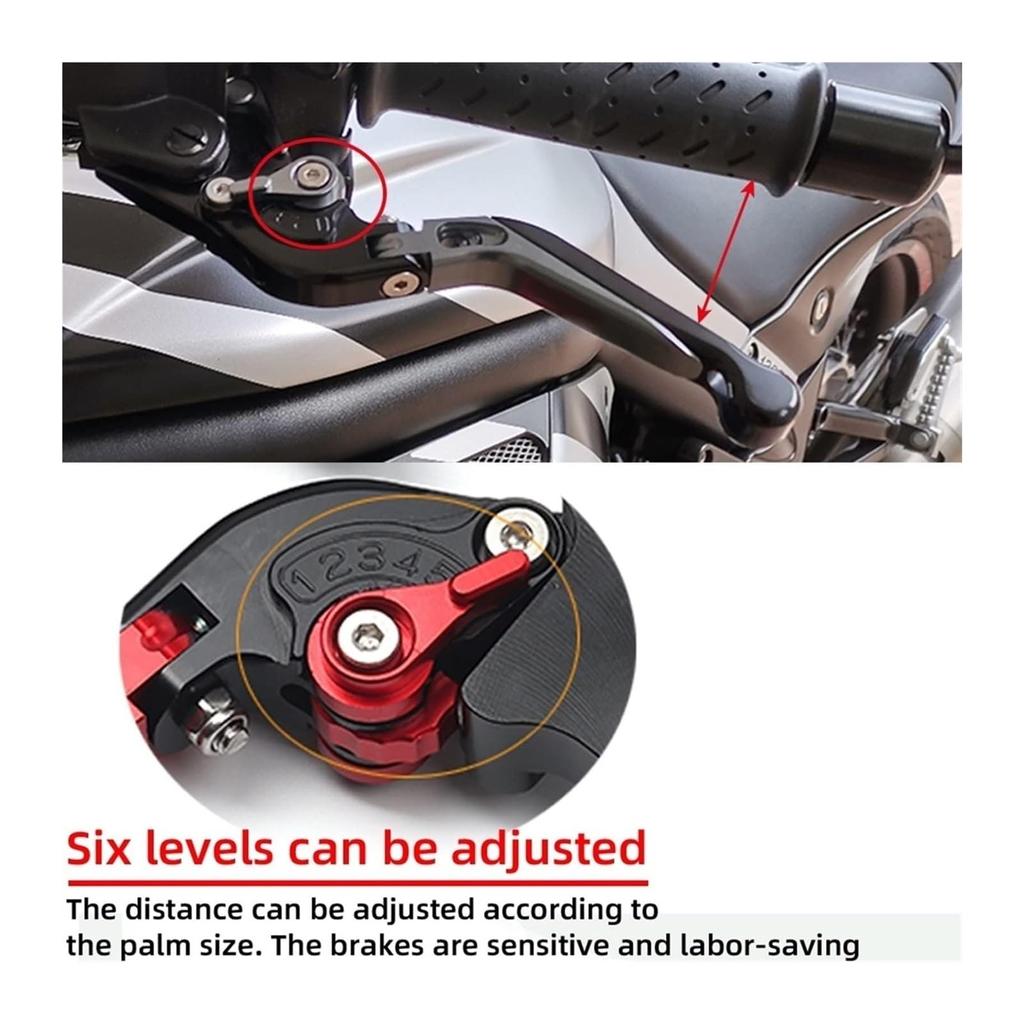 Clutch Lever Set for CBR250RR CBR250 RR 2019-2021 Motorcycle Clutch Brake Lever Expandable Adjustable Folding Lever Handlebar Hand Grip (4)