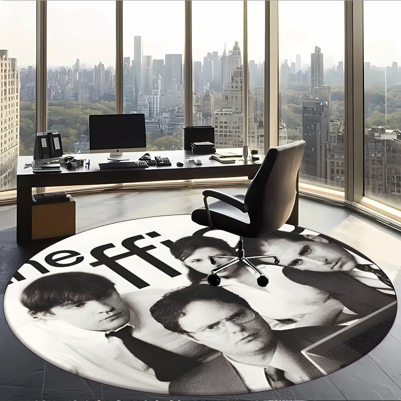 The Office (1) Round Office Rug Decorative Floor Rug for Office Bedroom Living Room and Home Space