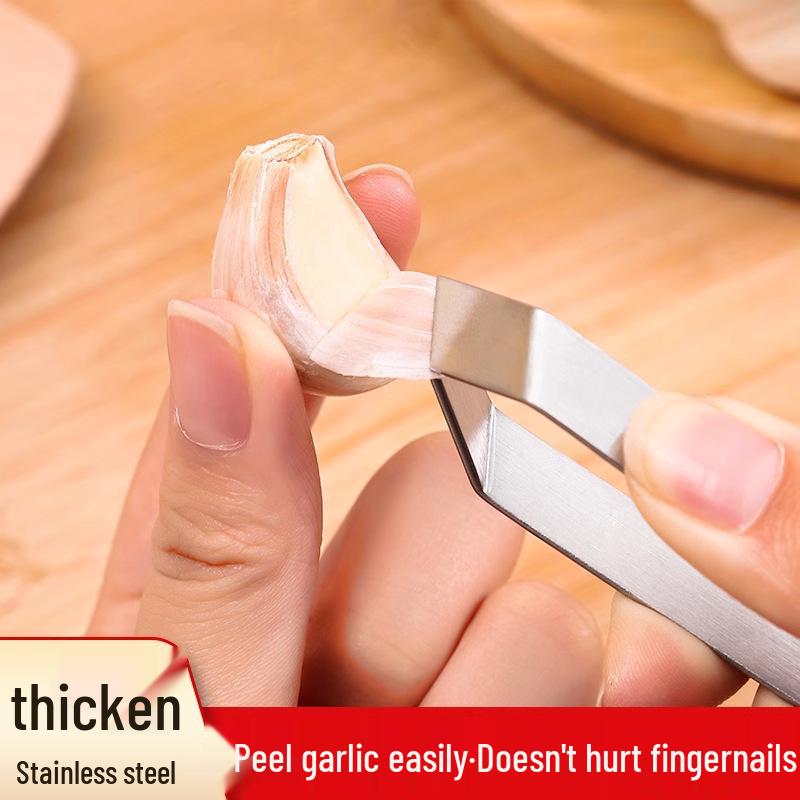 Stainless Steel Garlic Peeler Clip for Quick and Easy Skin Removal