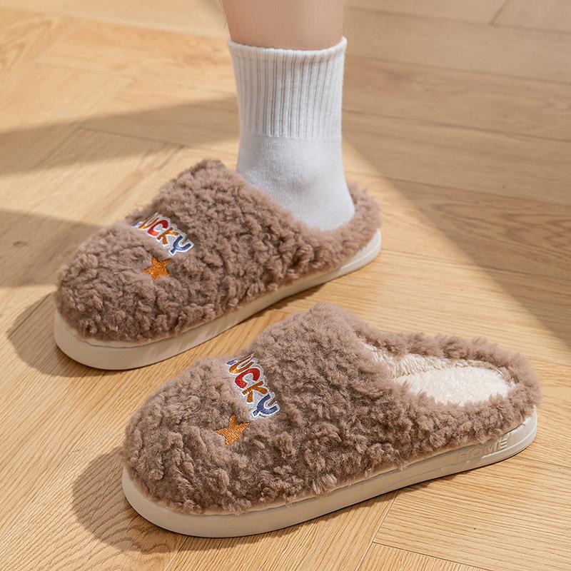 

Тапочки из махрового хлопка с алфавитом, осенне-зимние, для досуга, для дома, теплые и удобные, вельветовые домашние хлопковые туфли 44-45 yards