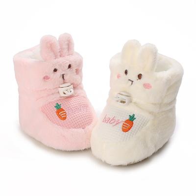 Shoes Baby Shoes Cute Plush Bunny Bear Winter Warm Soft Booties Footwear