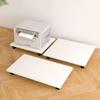 Étagère pour imprimante sous le bureau avec 4 roulettes   Support mobile pour imprimante et copieur   Support pour unité centrale   Blanc