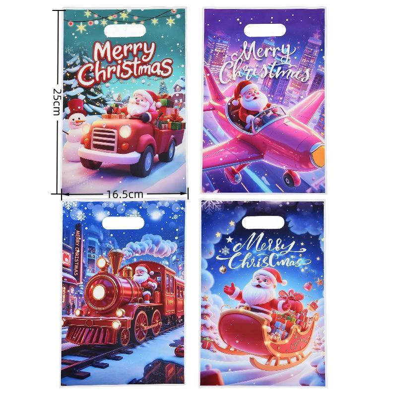 10/30/50/100Pcs Christmas Gift Bags Christmas Decorations For Home Xmas Gifts Year 2026 Santa Claus Snowman Packaging Bags